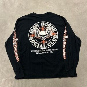 Y2K Biker Flames Long Sleeve Shirt